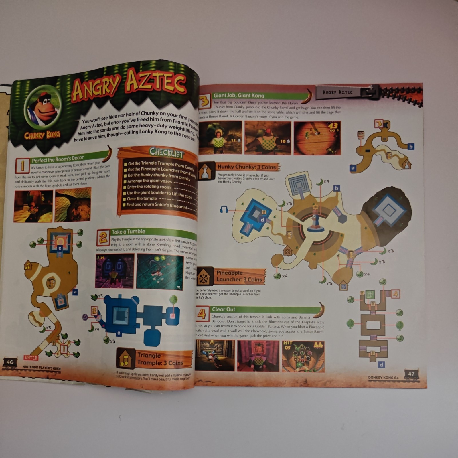 Donkey Kong 64 Nintendo Power Official Player’s Guide N64 w/ Foldout Insert 1999