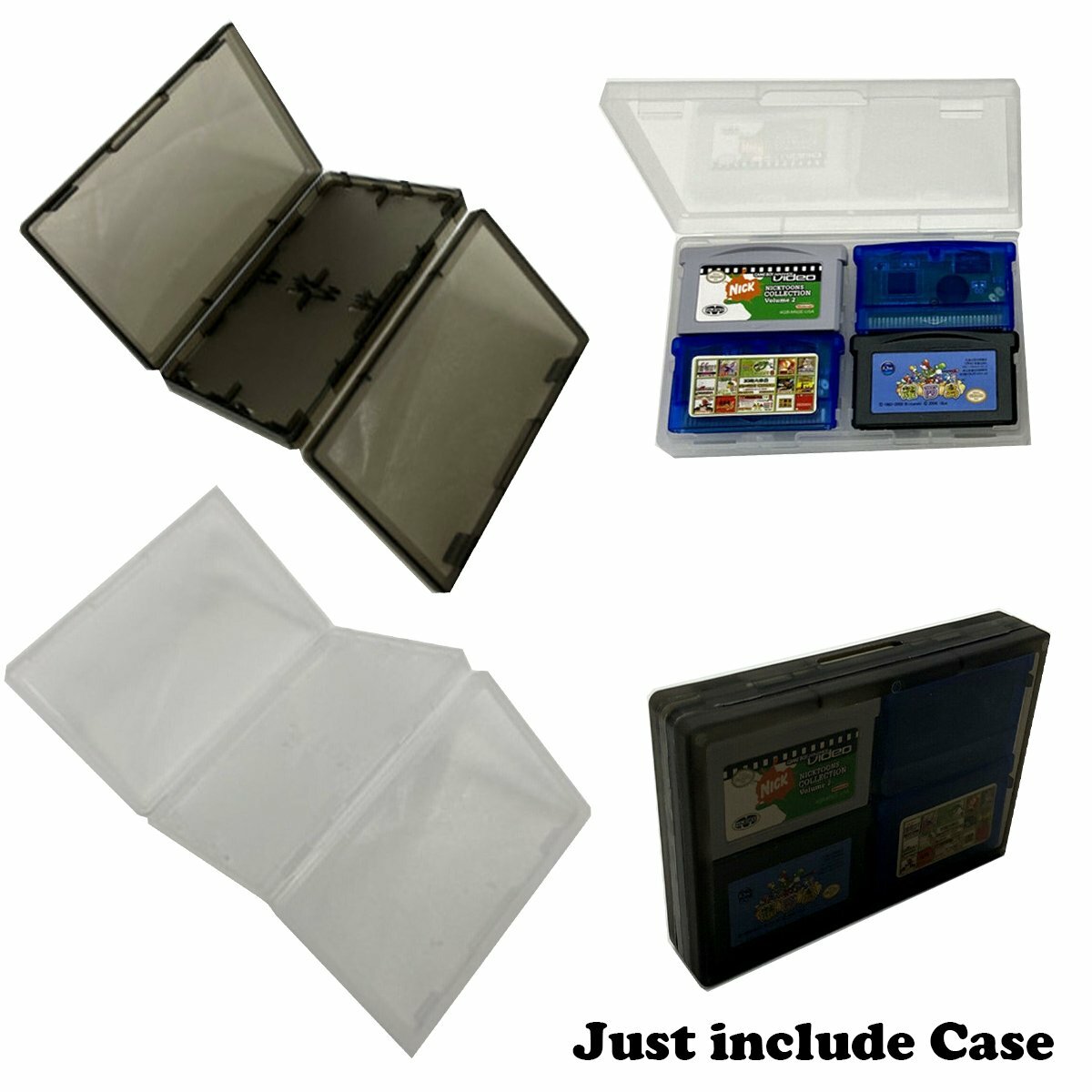 4in1 Large Storage Box Protective Case Fr GameBoy GBA GBASP Game Cartridge Card#