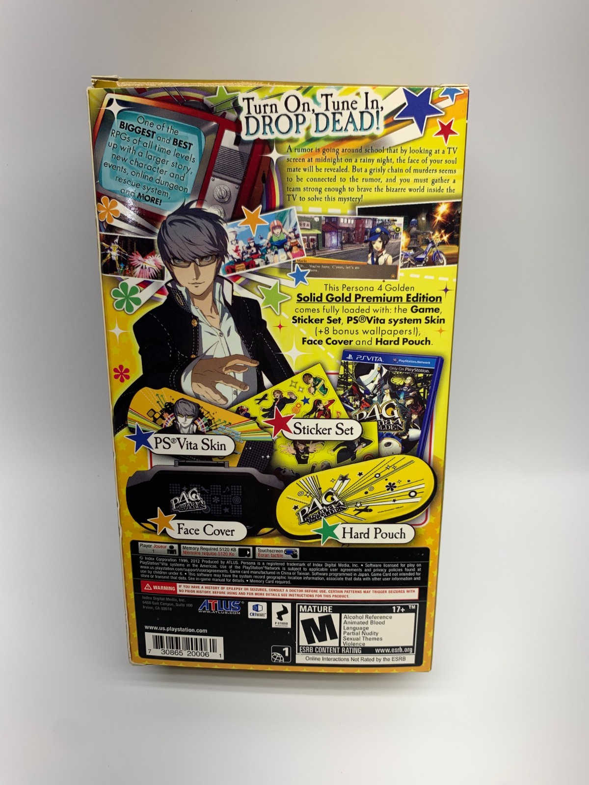 Persona 4 Golden SOLID GOLD Premium Edition • PlayStation Vita • COMPLETE CIB