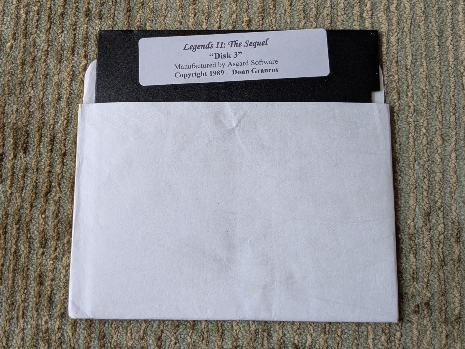 Rare TI-99/4a LEGENDS II THE SEQUEL Asgard 5.25″ Disk Software GRANROS Manuals