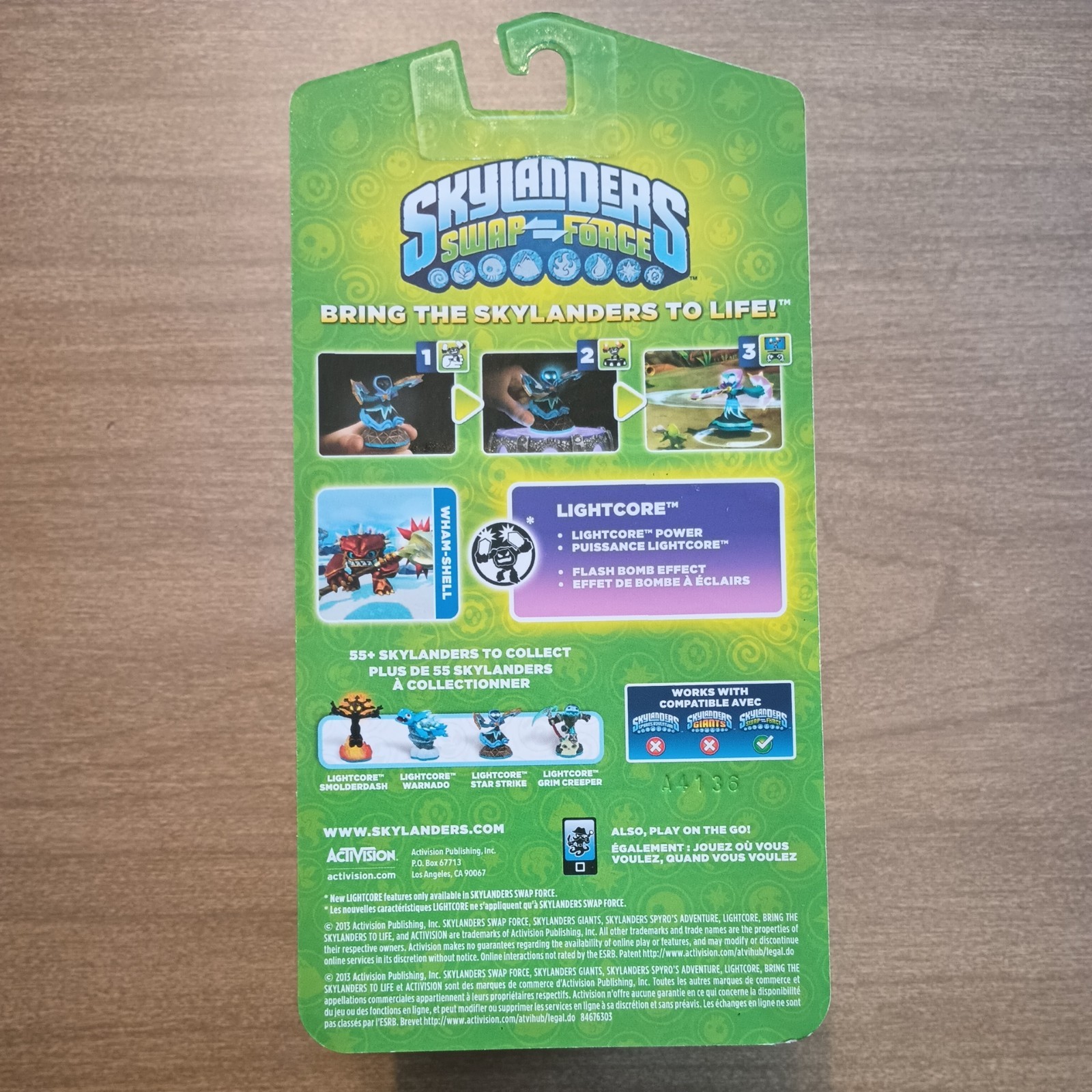 Skylanders Swap Force WHAM-SHELL Lightcore Activision Video Game Figure