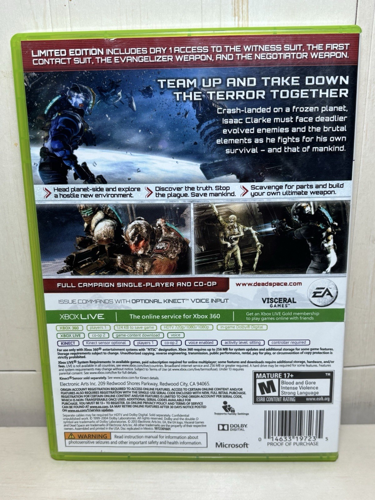 Dead Space 3 Limited Edition (Microsoft Xbox 360, 2013) CIB Tested And Working