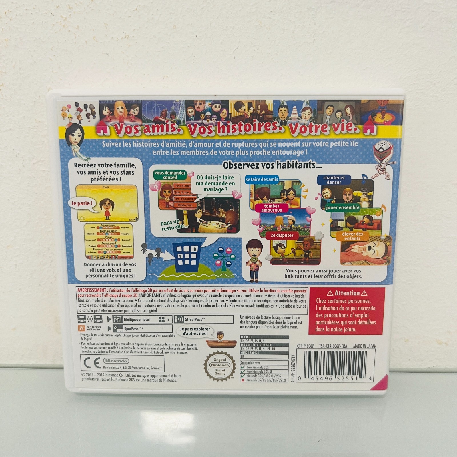 TOMODACHI LIFE game NINTENDO DS/2DS/3DS MULTILINGUAL (ITA) COMPLETE PIN