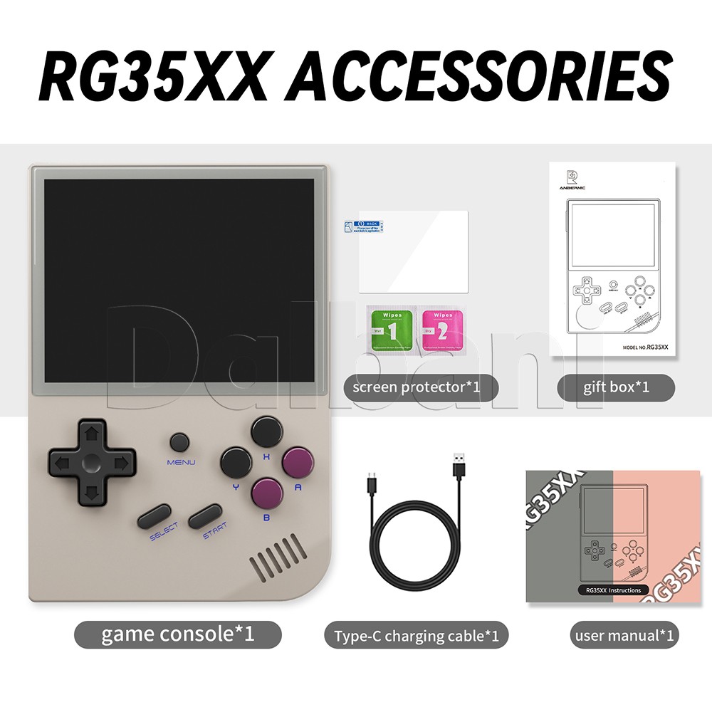 RG35XX Plus 2024 Anbernic White Retro Game Console 3300mAh Linux System