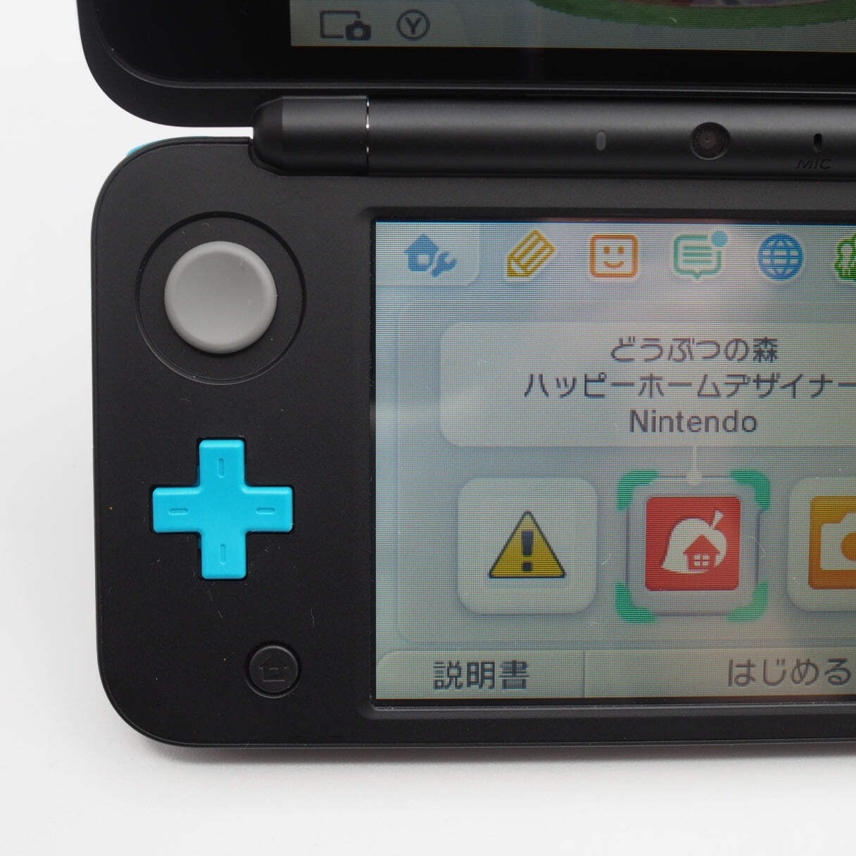 Nintendo new 2DS LL Handheld Console only Black×Turquoise JAN-001 Tested NTSC-J