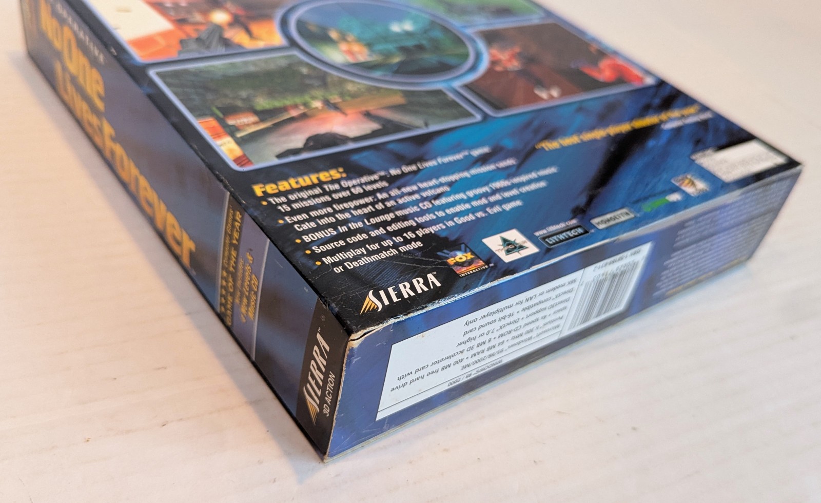 Operative: No One Lives Forever Game of the Year Edition 2001 Big Box Sealed