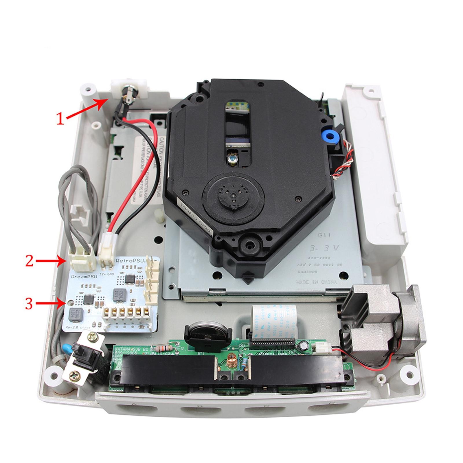Drop in Rev2.0 DreamPSU 12V 3amp Power Supply For SEGA Dreamcast Console