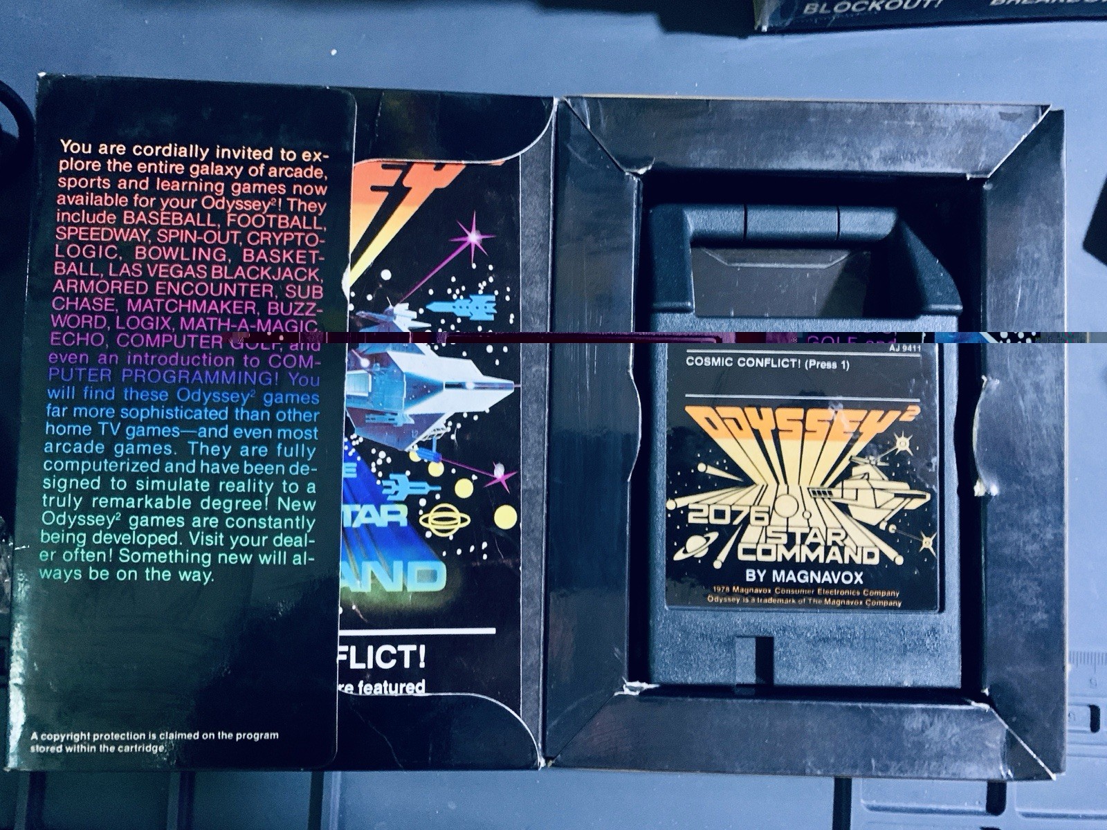 Magnavox Odyssey 2 Cosmic Conflict 1978 CIB TESTED