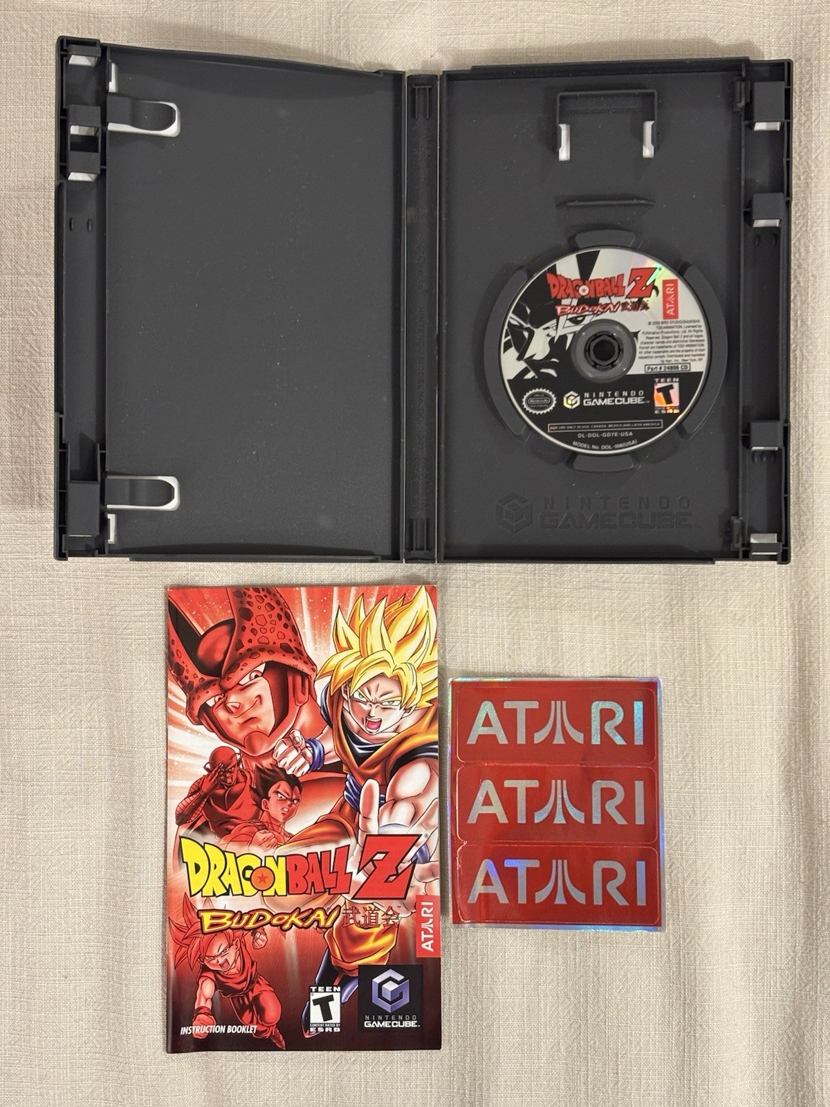Dragon Ball Z: Budokai – Nintendo GameCube Complete CIB with Atari Stickers