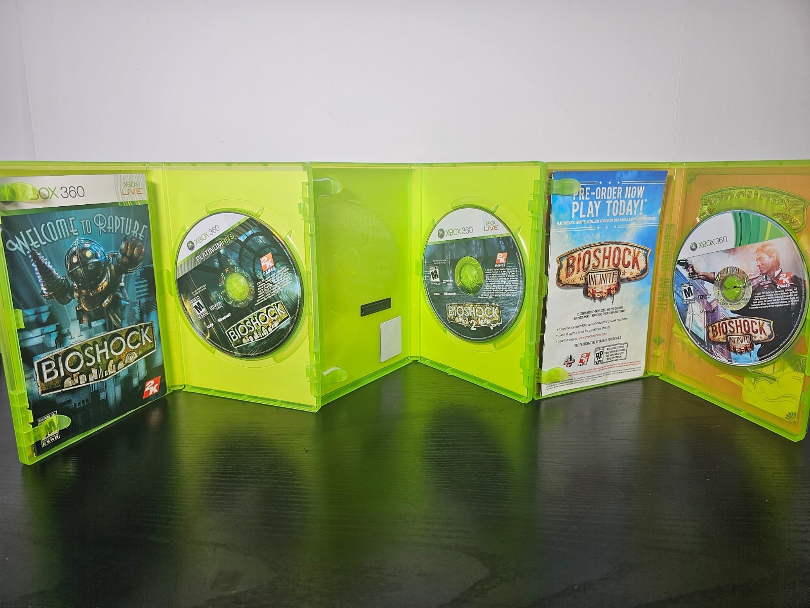 Bioshock 1 2 & Infinite Trilogy Microsoft Xbox 360 Lot of 3