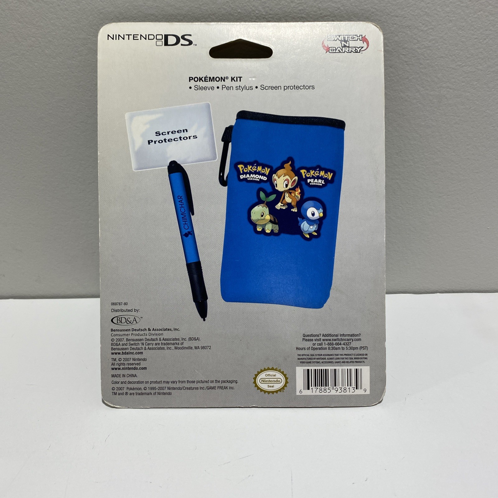 Nintendo 3DS / DSi / DS Lite Pokemon Diamond & Pearl Kit Case Stylus screenpr