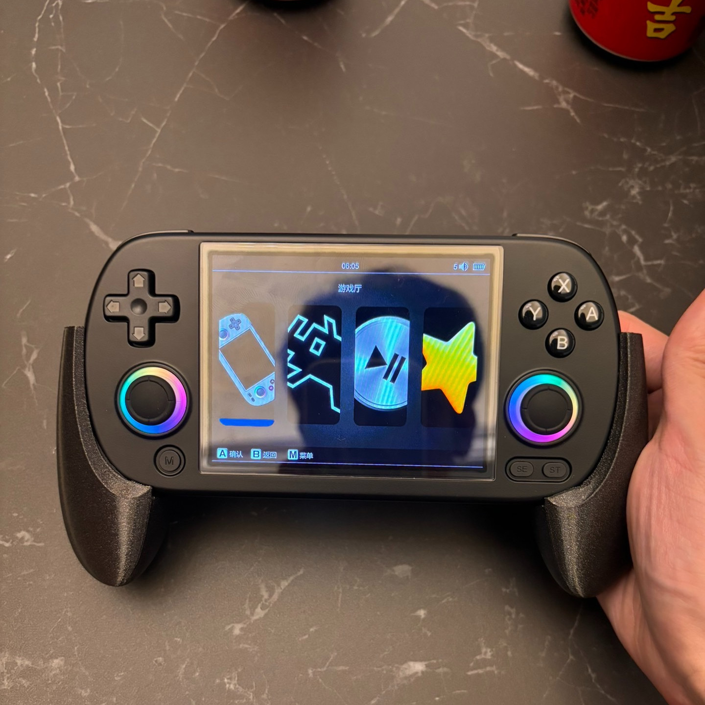 3D Printed Handhold Controller Holder Display Grip Handle For Anbernic RG40XX H