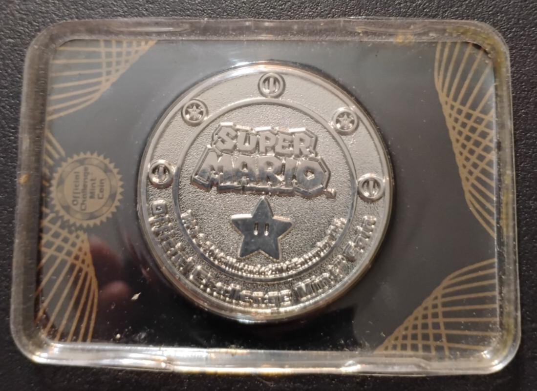 2016 Super Mario Luigi Coin Official Challenge Mint Coin Nintendo Collectible