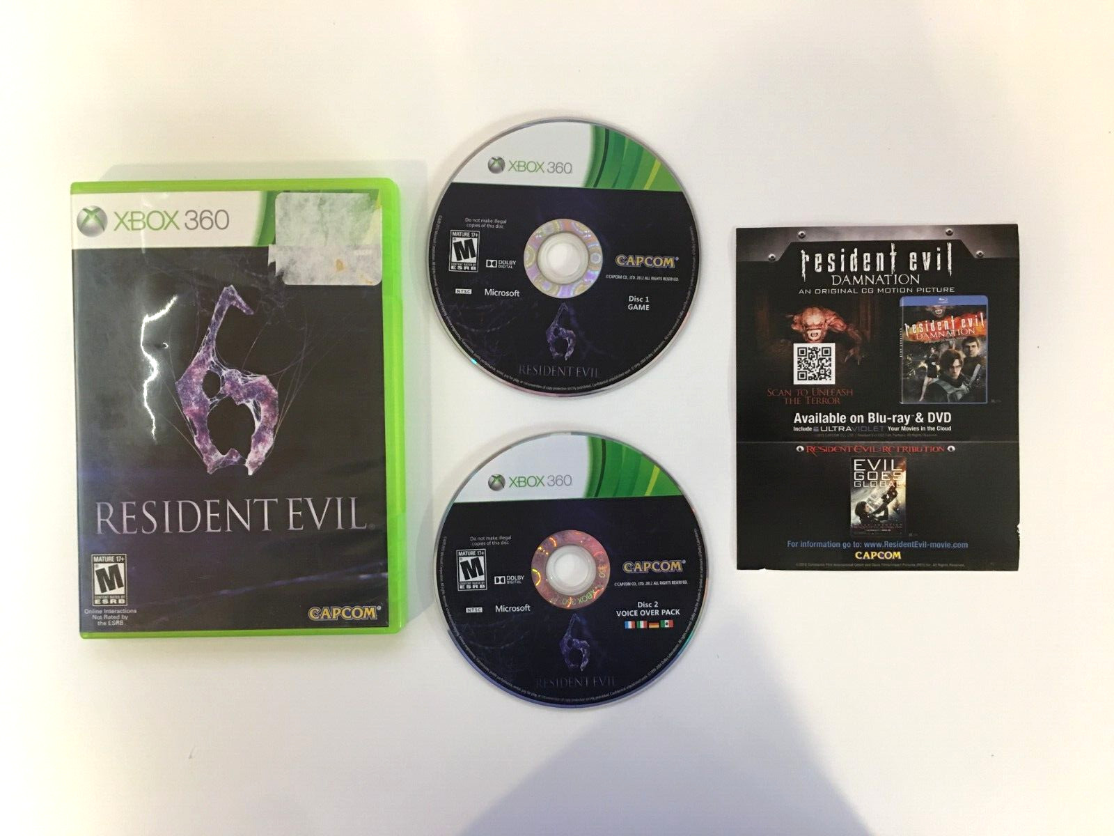 Resident Evil 6 (Microsoft Xbox 360, 2012) Capcom – CIB Complete – US Seller