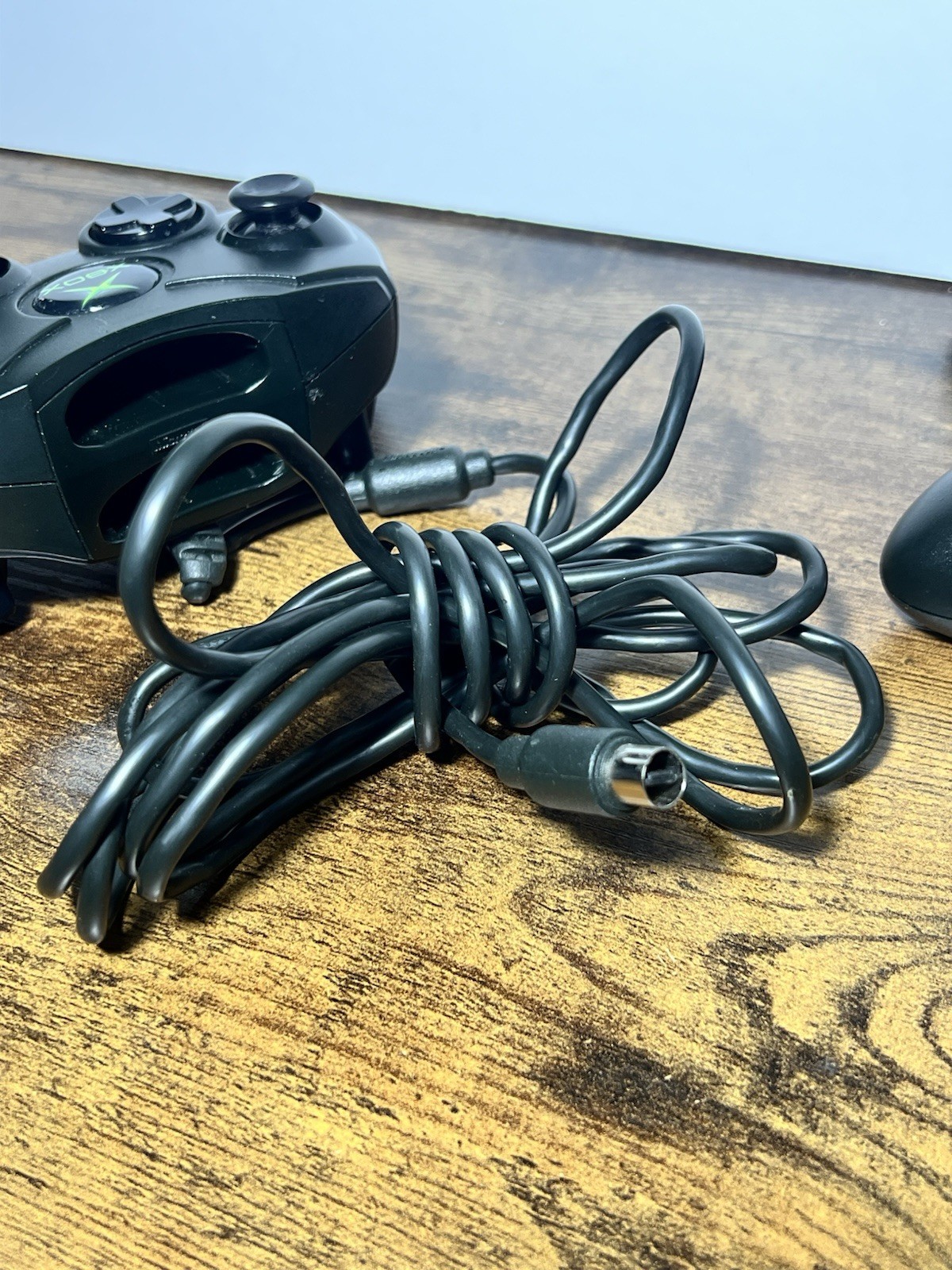Original Microsoft Xbox Controller S Type Black X08-69873 OEM Wired Tested NICE