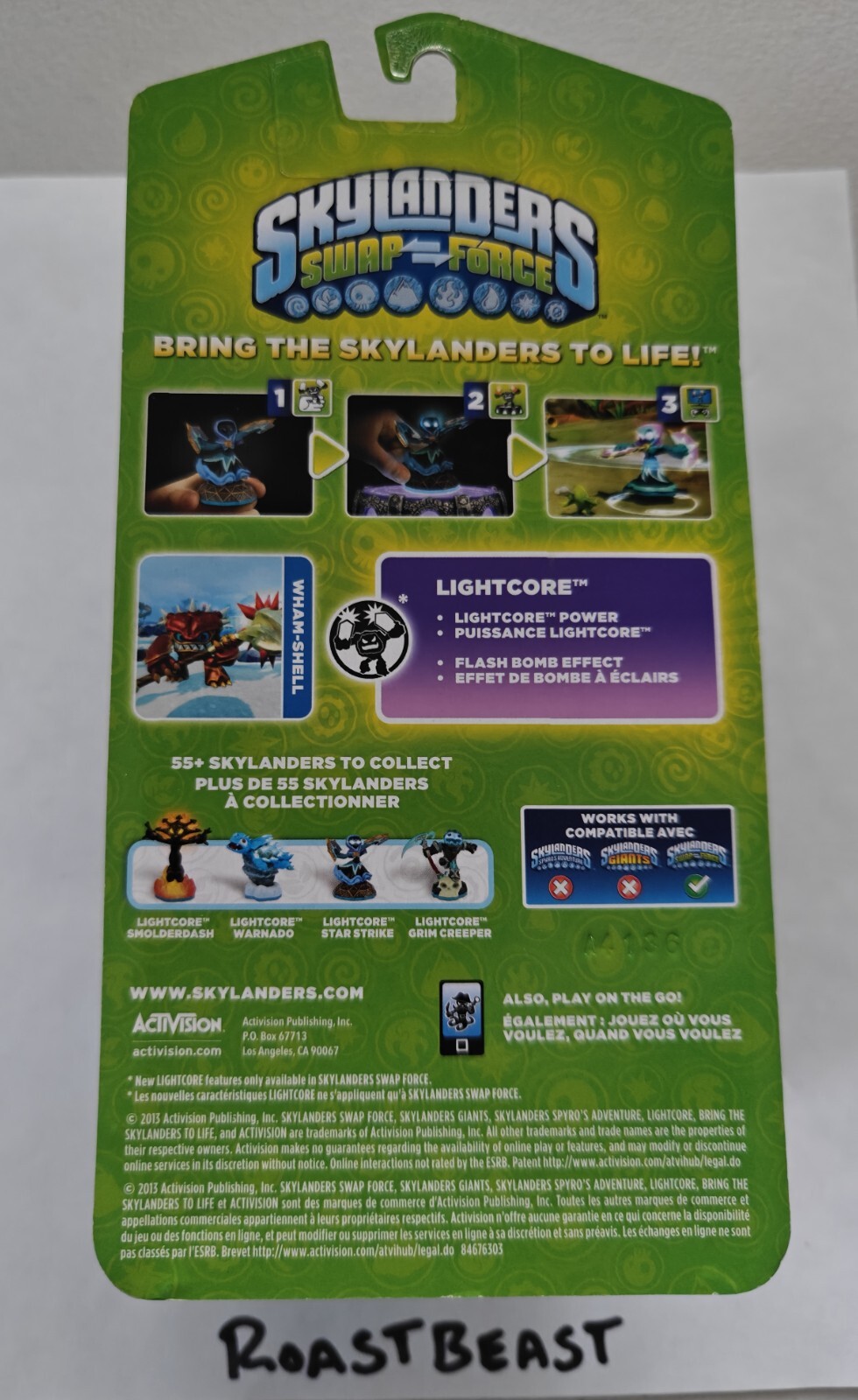 Skylanders Swap Force – Lightcore – Wham Shell – Sealed New In Box.