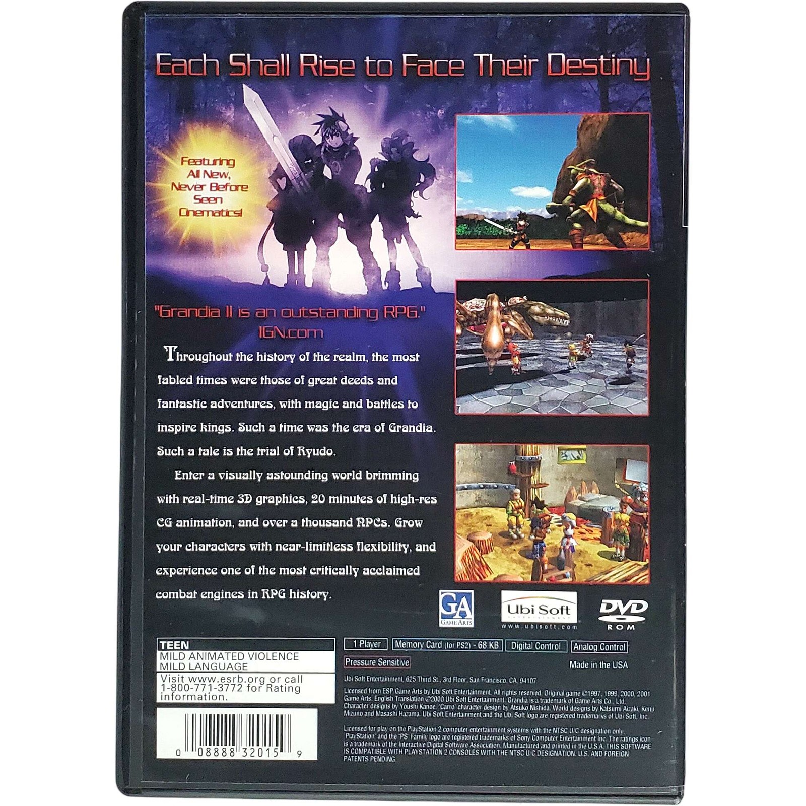 Grandia II – Sony Playstation 2 PS2 Tested 1Y Guarantee
