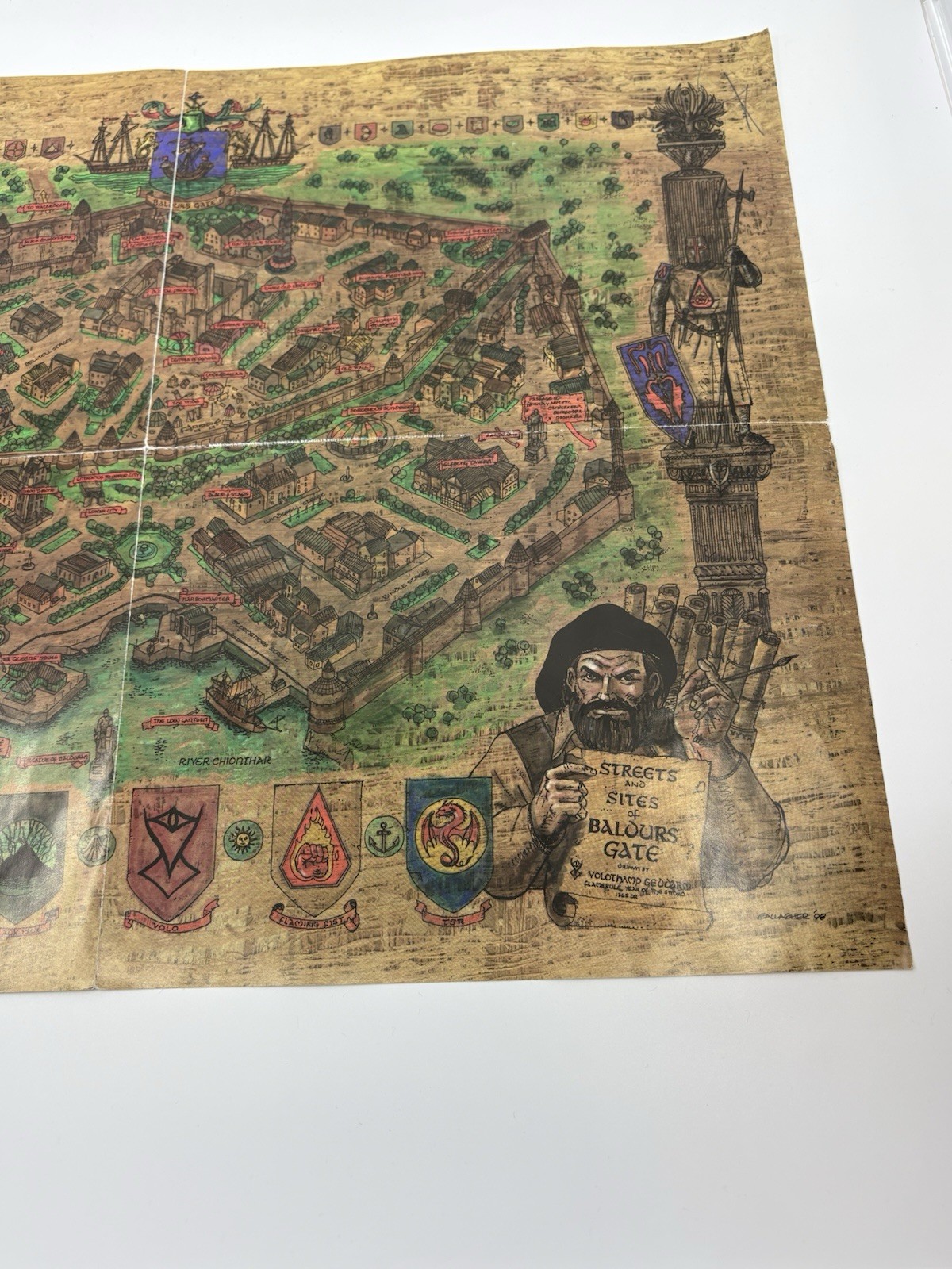 Original Baldur’s Gate Double-Sided Map Insert Sword Coast City MC-INS-625-0