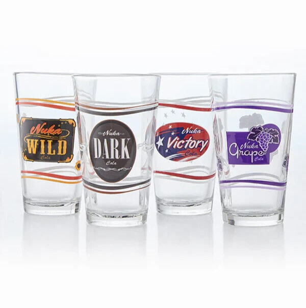 Fallout Nuka Cola Pub Glass Set of 4 (Series 2) – Wild – Dark – Grape – Victory