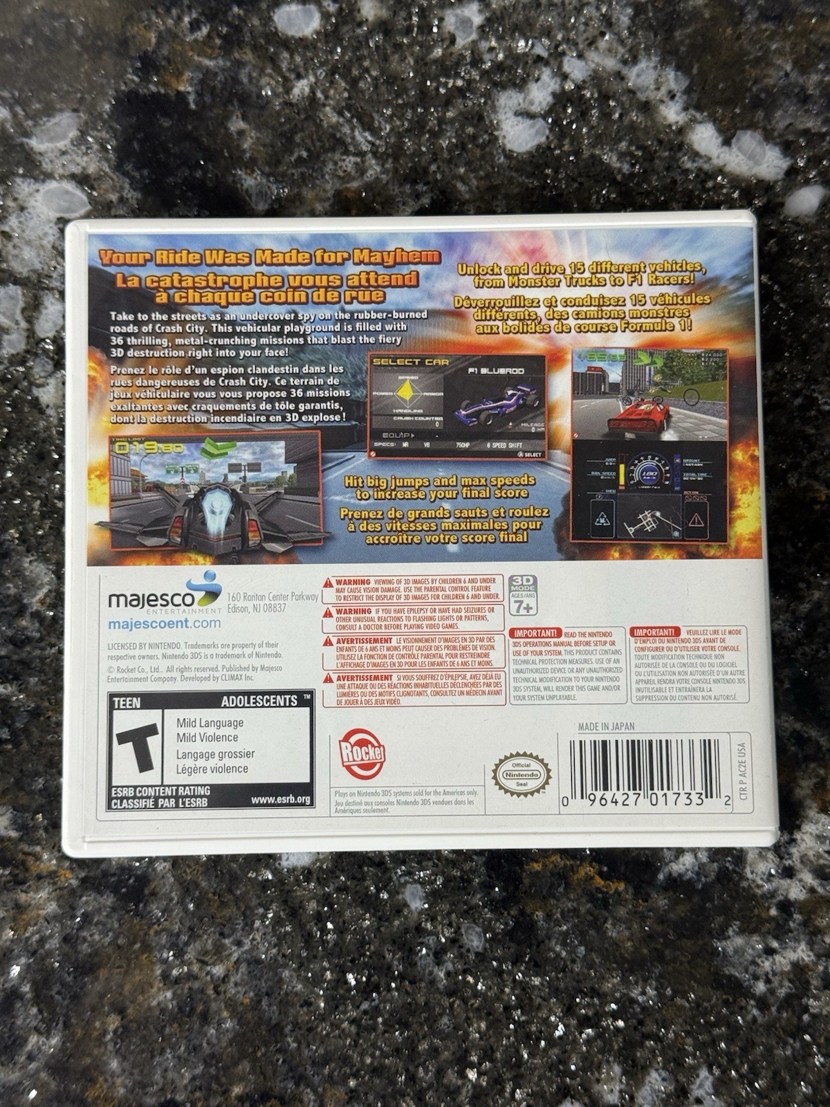 Crash City Mayhem (Nintendo 3DS, 2013) COMPLETE CIB NICE!!