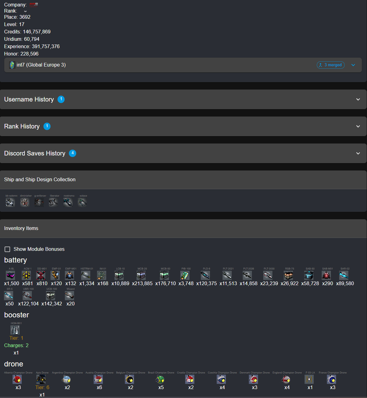 Dark Orbit| Global Europe 3 – TR payment| 10 drones, 20 Prom, 50k Extra Ener /10