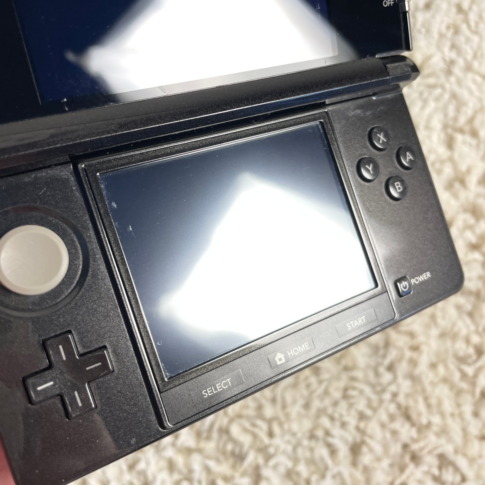 Nintendo 3DS Cosmo Black Handheld Console System CTR-001 Tested