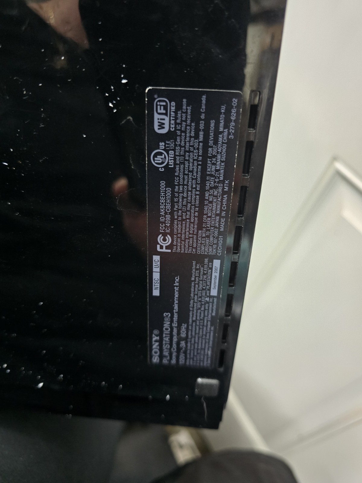 Sony PlayStation 3 CECHG01 40GB Black Console 3 Games 2 Aftermarket Controller