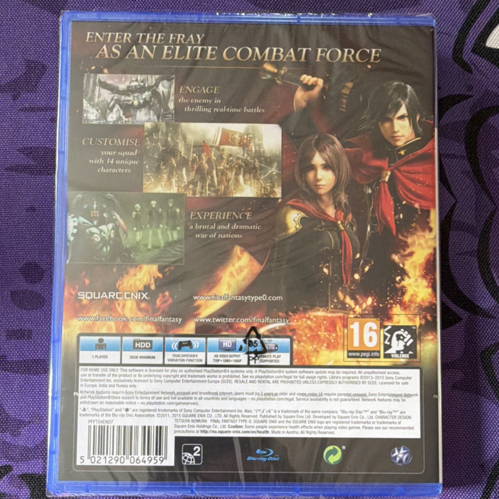 Square Enix Final Fantasy Type-0 HD PS4 Role Playing PAL PEGI 16 FACTORY SEALED