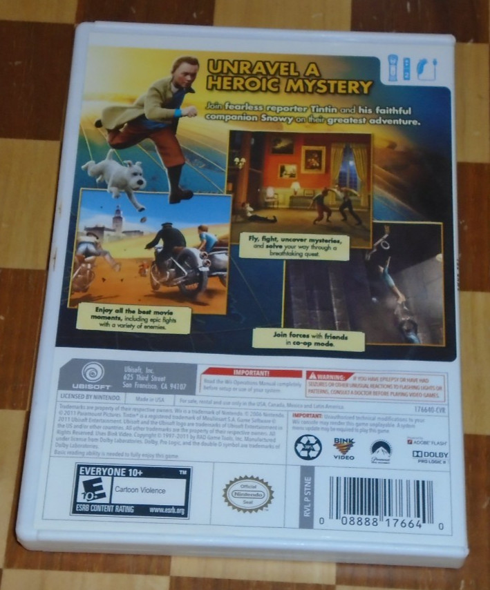 8x Nintendo Wii game: Beatles, Tintin, Barbie, Star Wars, Alvin, Disney Princess