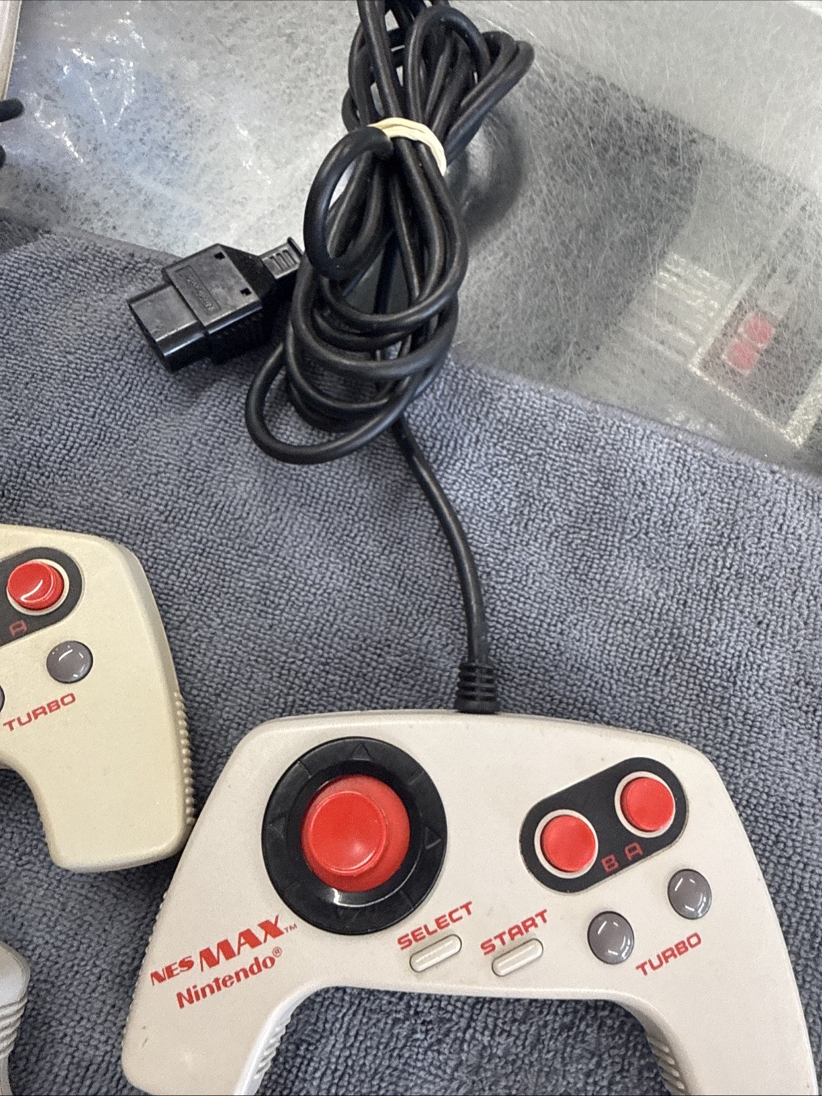 NES MAX Controllers Lot of 3 Turbo Tested Working Vintage Nintendo OEM 7ft Cord