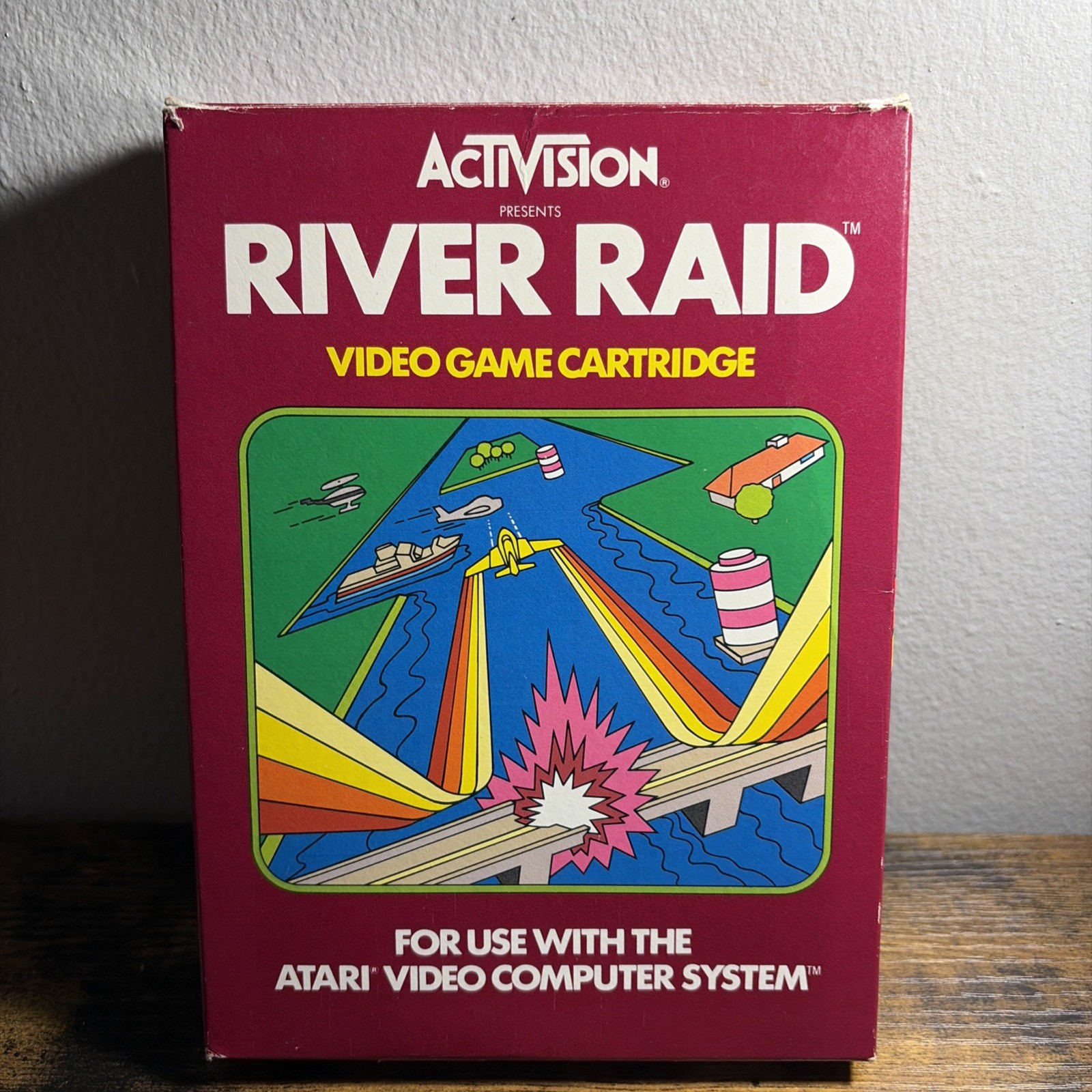 Vintage Atari 2600 RIVER RAID CIB Manual, Cartridge & Paperwork