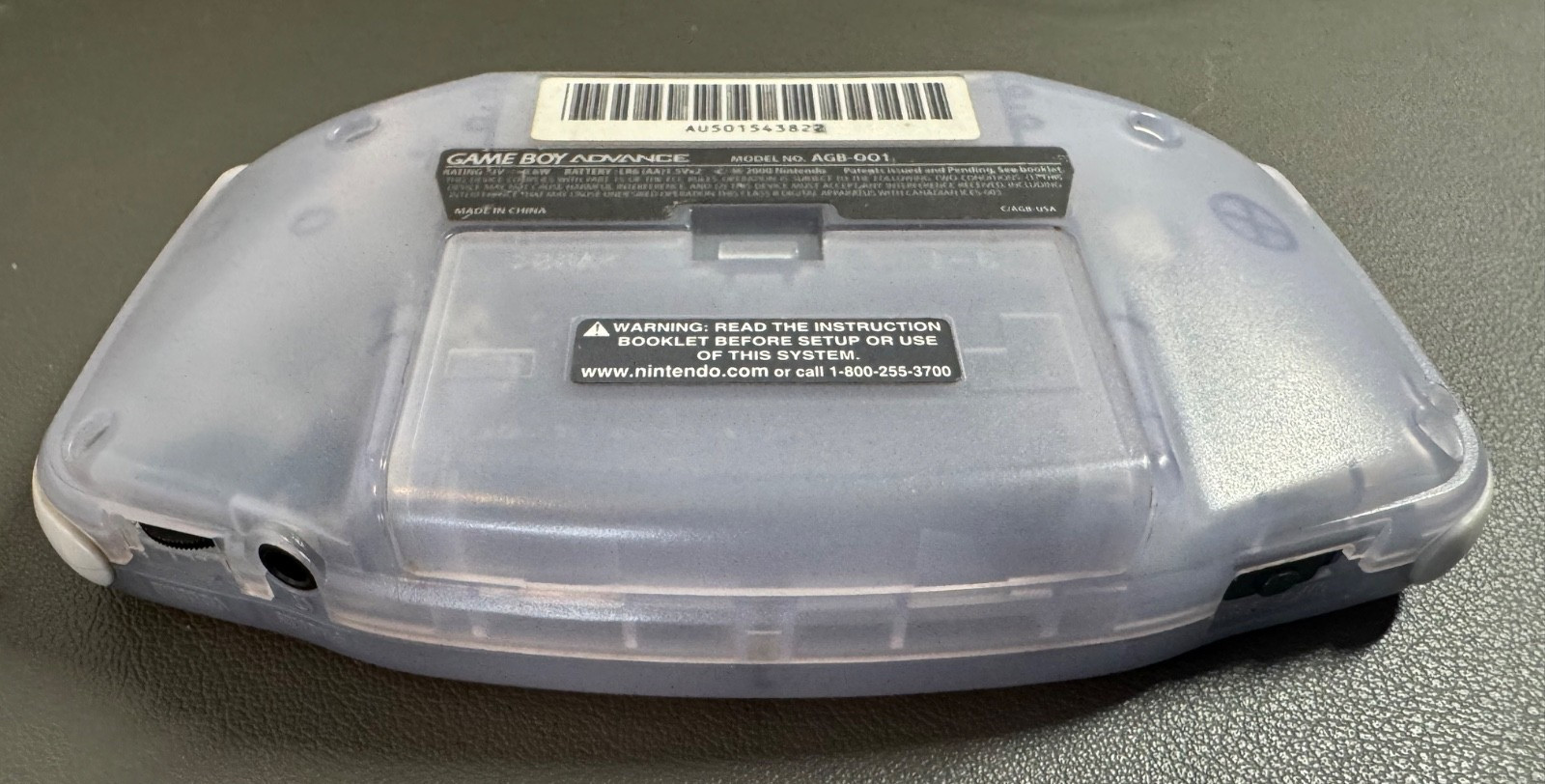 Nintendo Game Boy Advance AGB-001 Glacier 1. Works Perfect! Bonus accessories!
