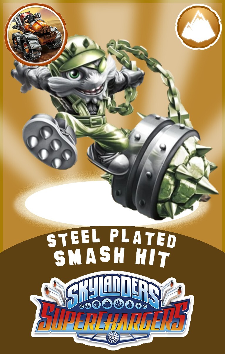 Skylanders Superchargers Steel Plated Smash Hit NFC Card FREE SHIPPING