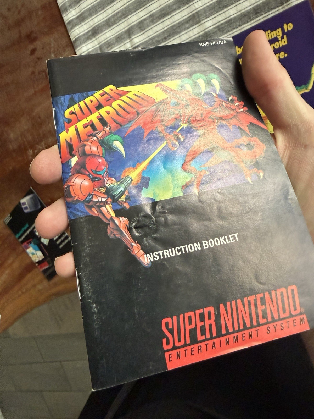 Super Metroid SNES Super Nintendo 100% Complete In Box 1st Print Manual Inserts