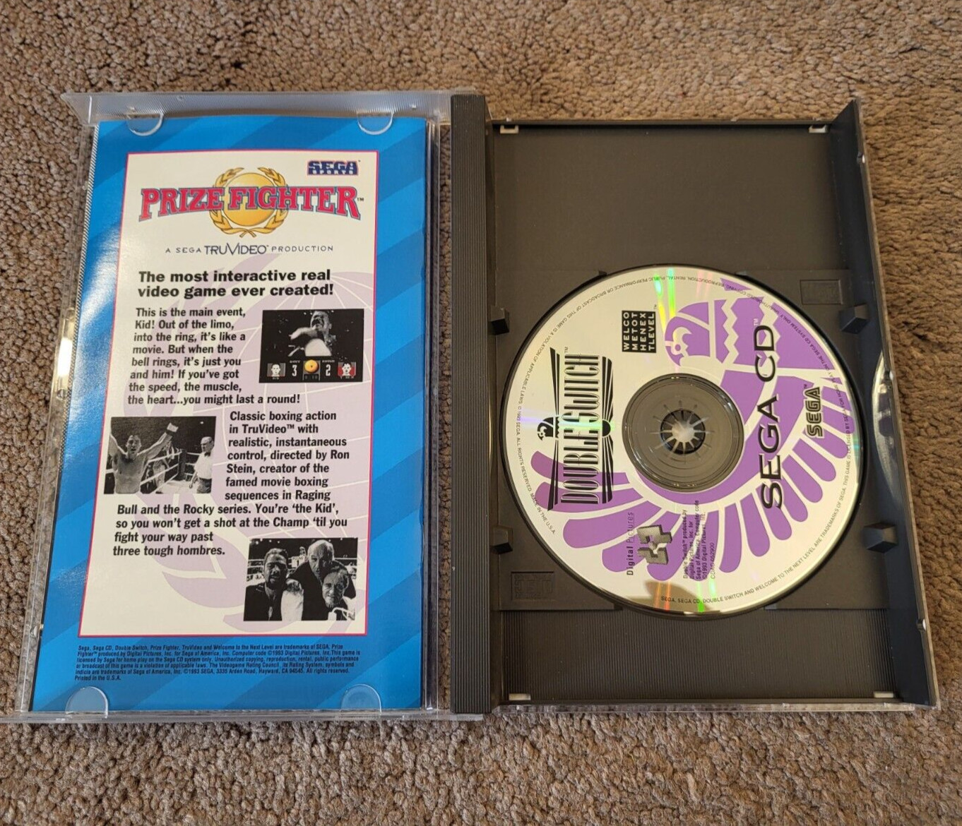 Sega CD Double Switch with Case and Manual