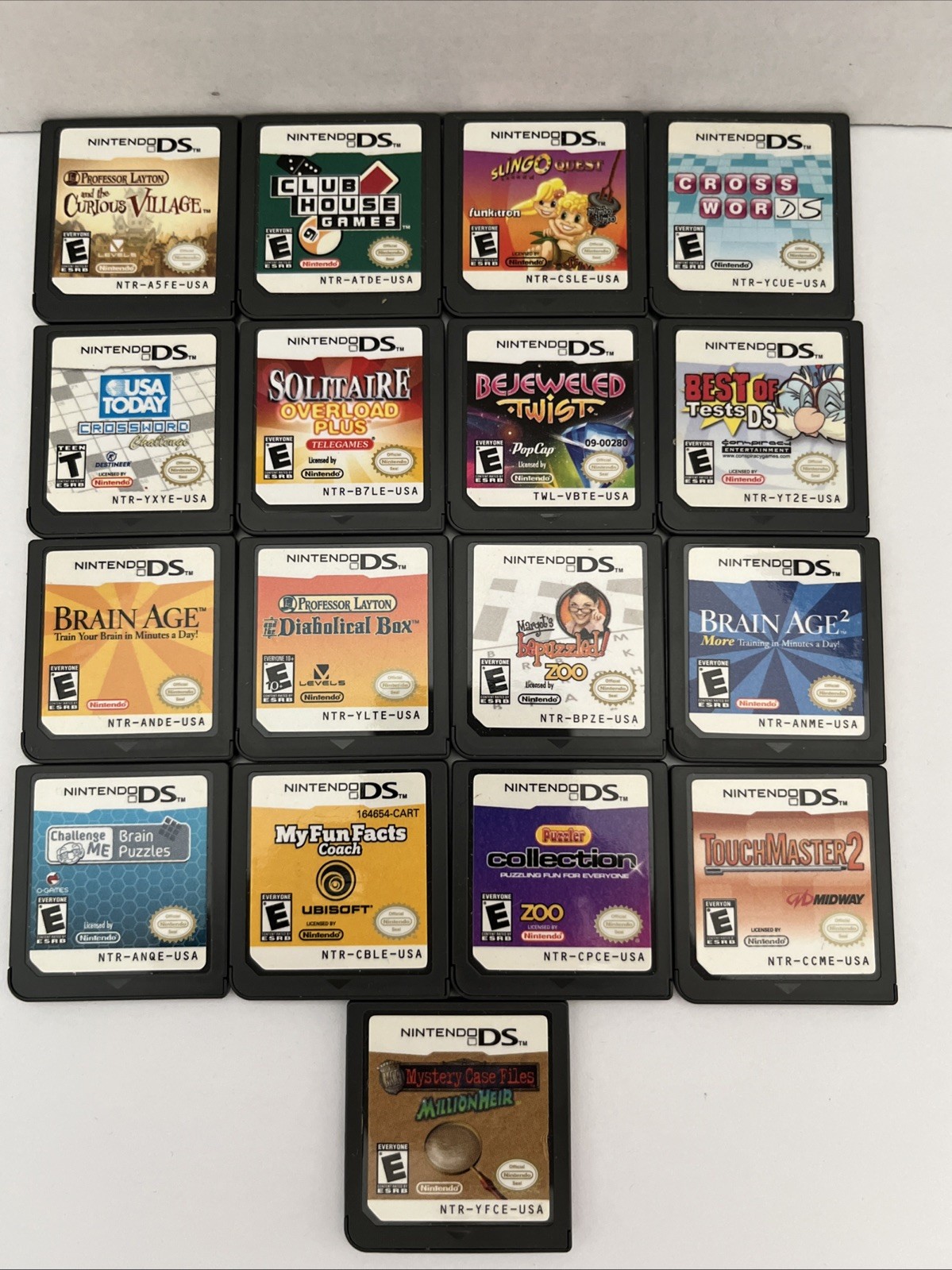 Nintendo DS Loose Games Assorted Lot Of 17 Untested