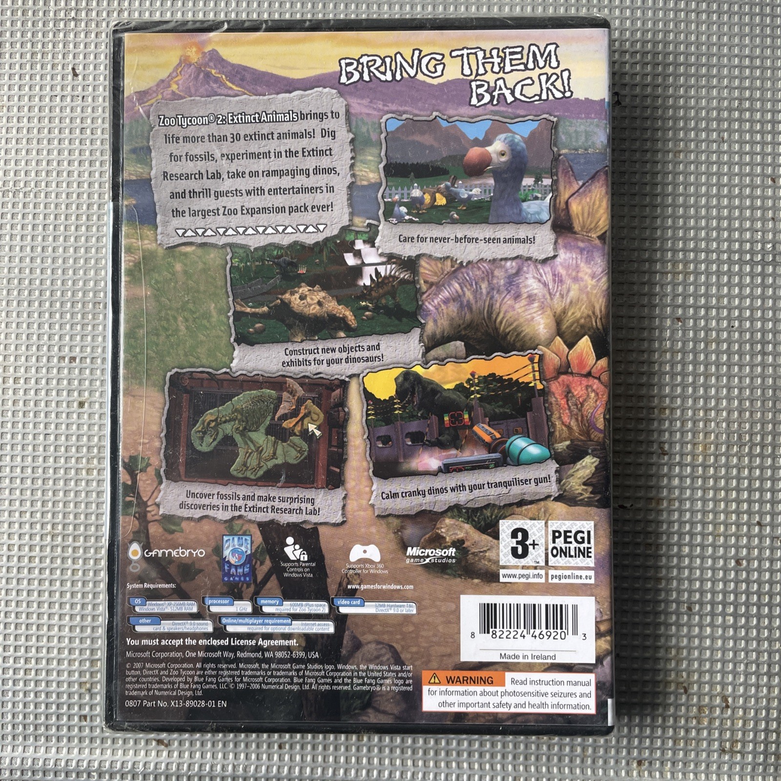 Zoo Tycoon 2: Extinct Animals Expansion Pack PC CD-ROM Windows Game SEALED