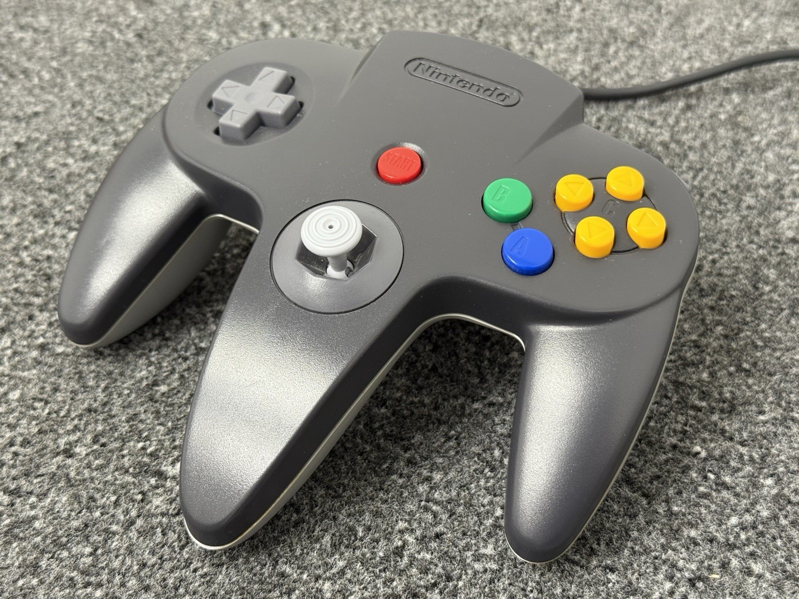 Nintendo 64 Black & Gray Japanese Limited Edition N64 Controller Complete In Box