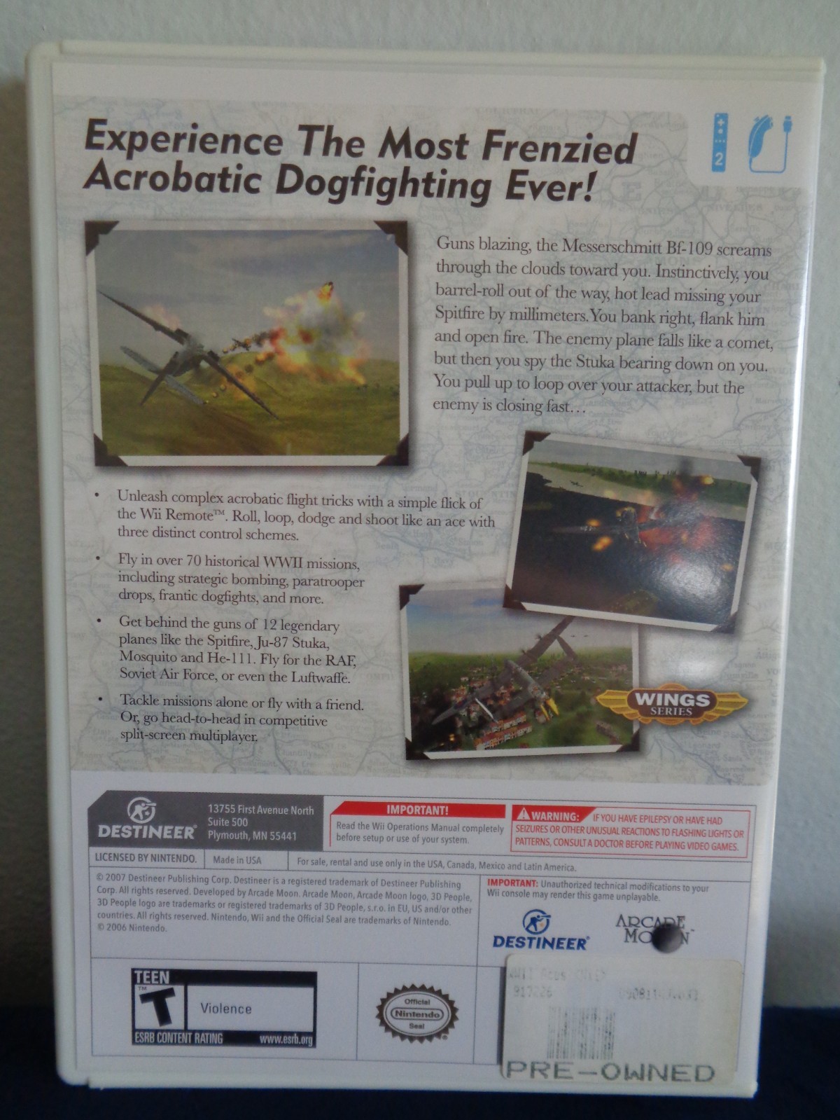 WW2 Aces Wii Flying World War 2