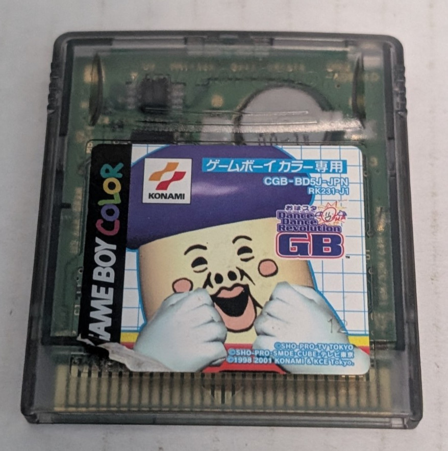 Dance Dance Revolution GB Ohasuta Gameboy Color w Manual & Controller Japanese