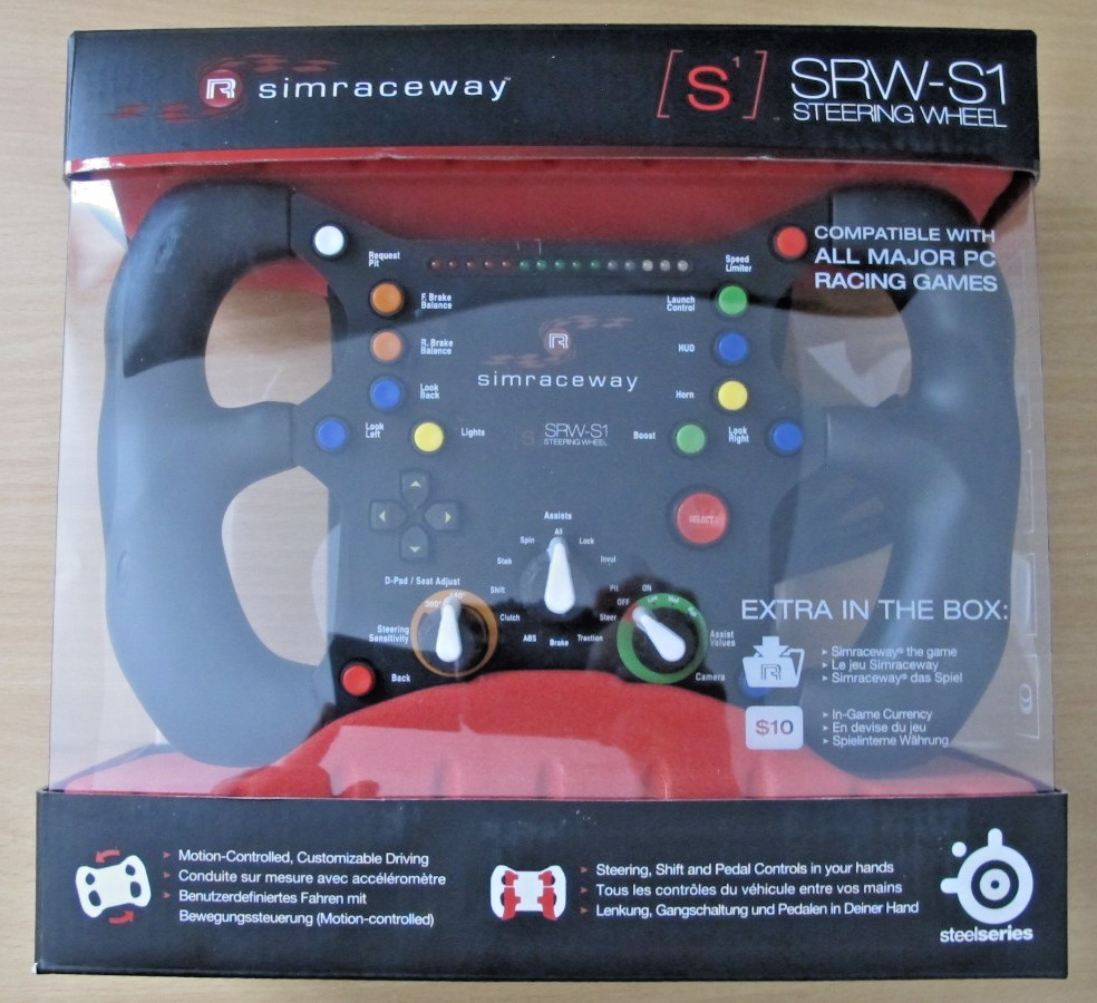 SteelSeries Simraceway SRW-S1 Gaming Steering Wheel USB PC