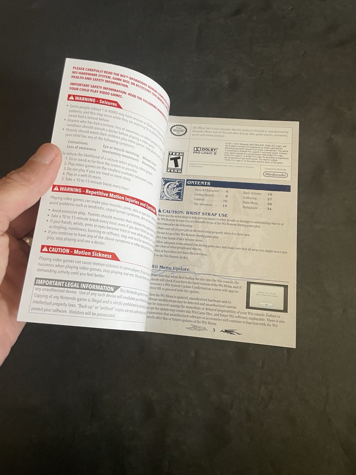the last story wii Manual only