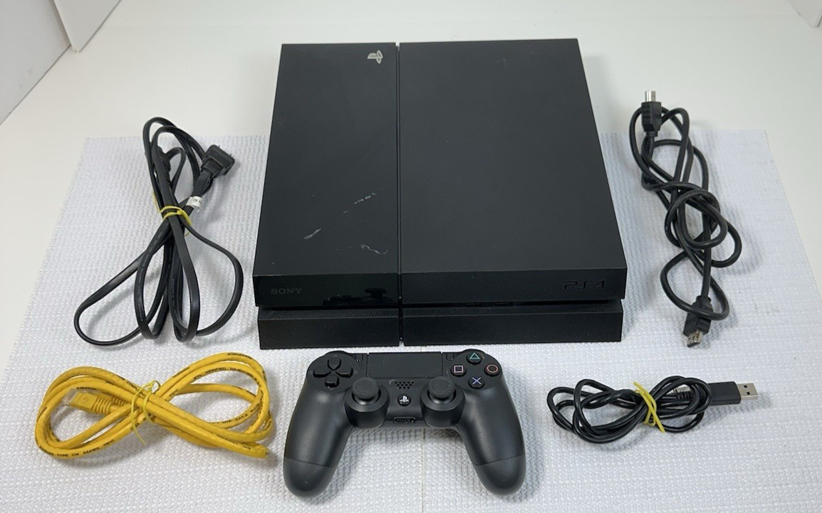 Sony PlayStation 4 PS4 500GB Black Console Gaming System Bundle CUH-1001A LOT:YM