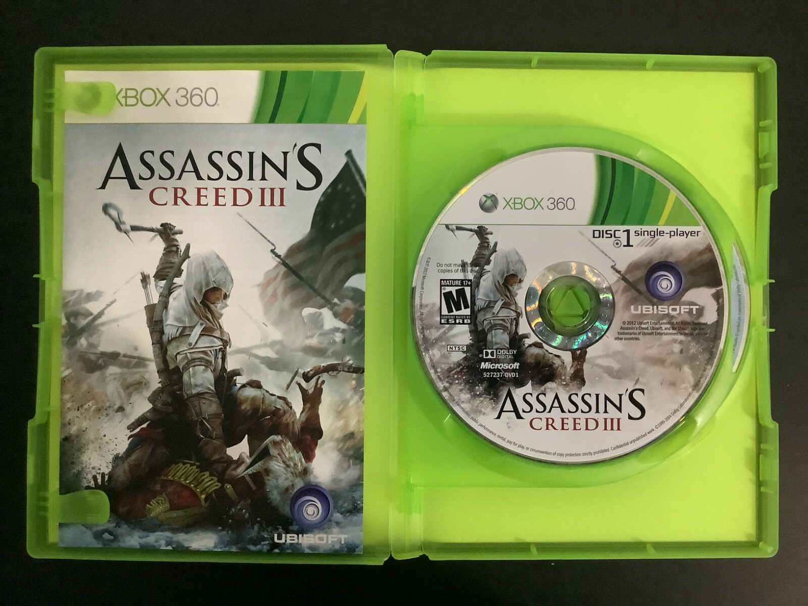 Assassin’s Creed III 3 Xbox 360 Complete w/ Manual – Good Shape