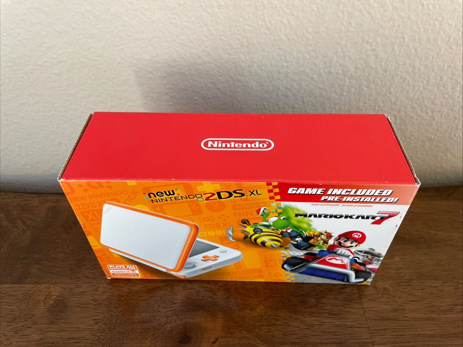NEW Nintendo New 2DS XL Mariokart 7 edition (orange and white)