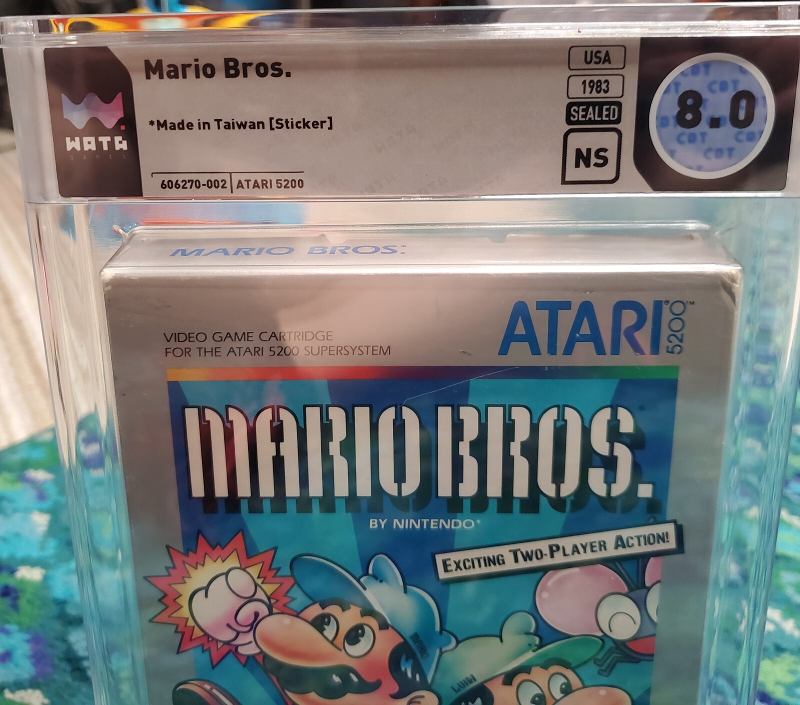 Atari 5200 – Mario Bros. by Nintendo – Sealed NOS Unopened – WATA Graded 8.0