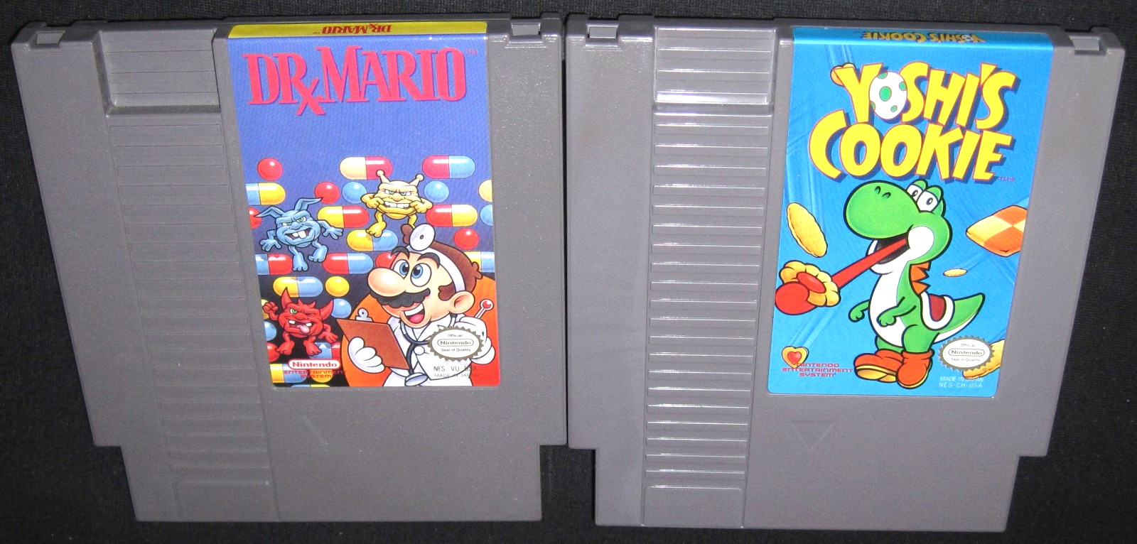 Dr. Mario + Yoshi’s Cookie (Nintendo NES) Lot of 2, Authentic, Tested