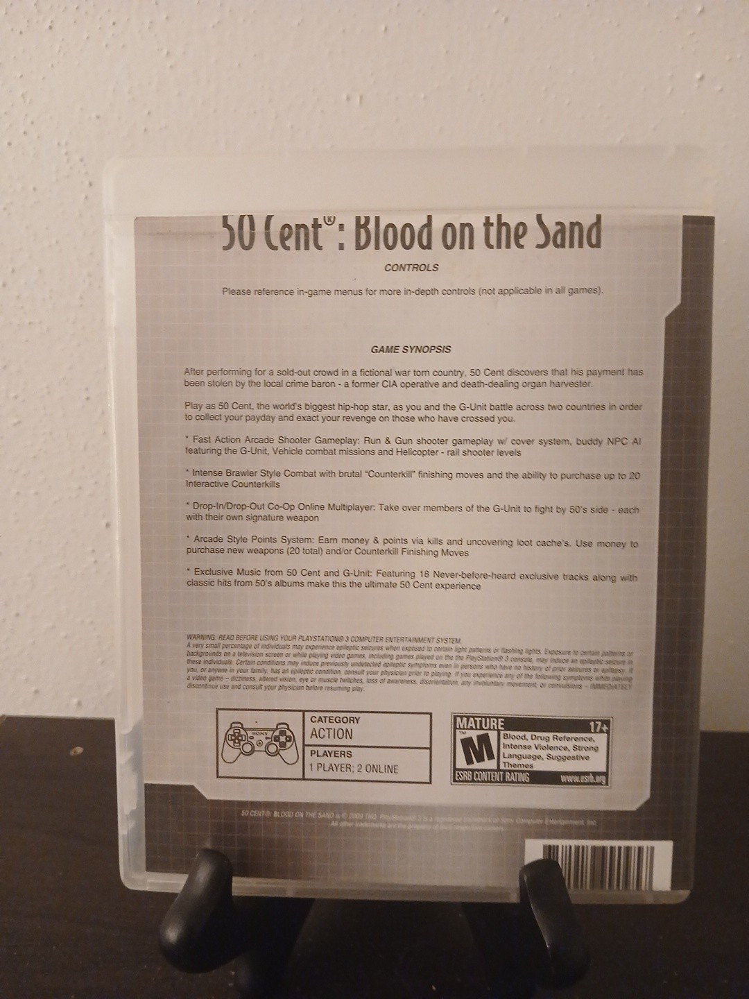 50 Cent: Blood on the Sand (Sony PlayStation 3, 2009) FORMER GAMESTOP RENTAL