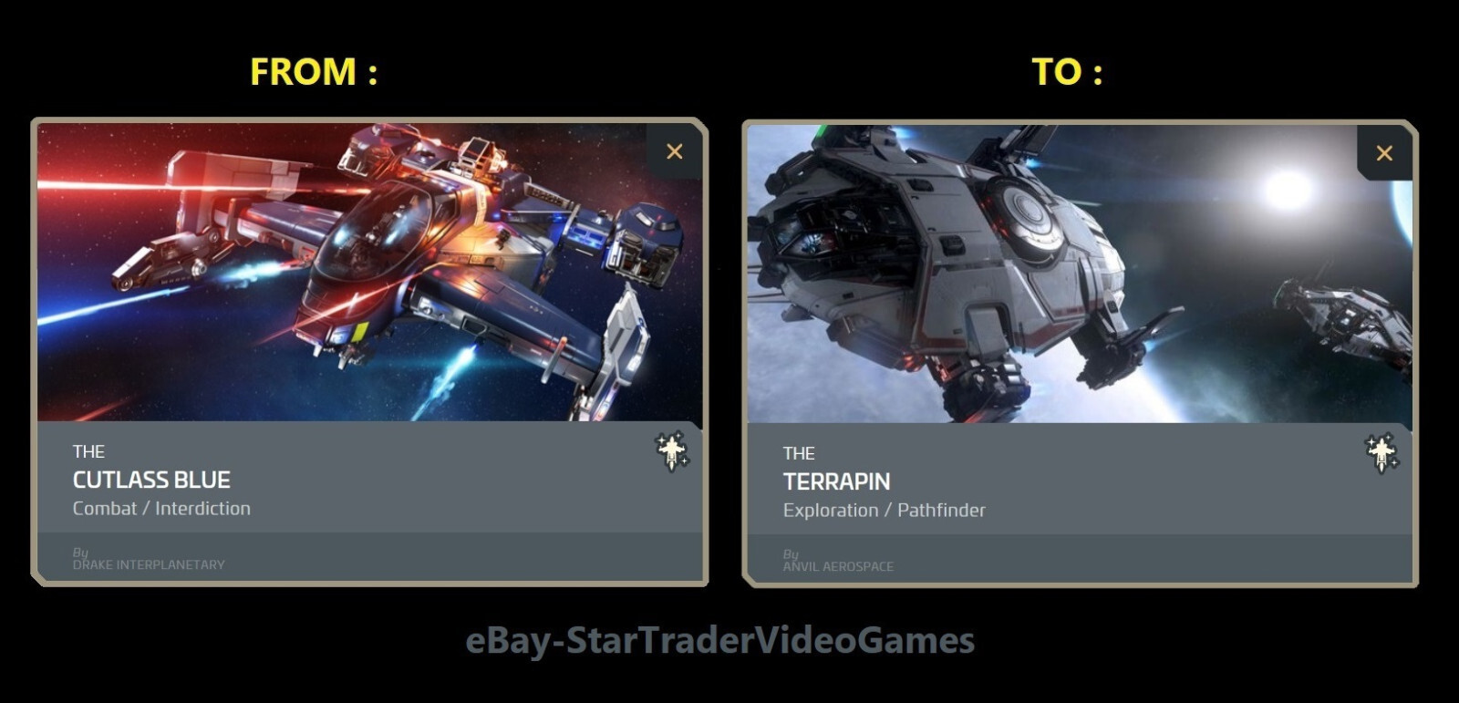 STAR CITIZEN – SHIP UPGRADE TO ANVIL TERRAPIN – CCU SELECTION