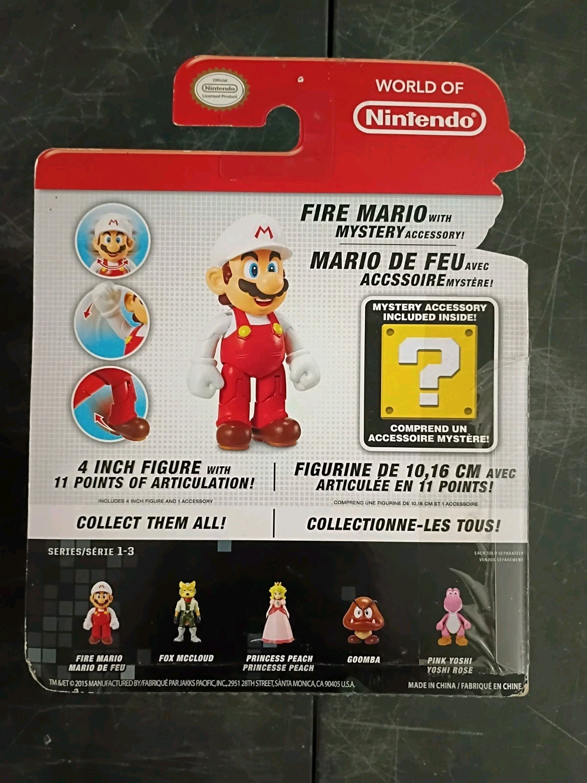 *FREE SHIP* 4″ FIRE LUIGI + SUPER MARIO Red World of Nintendo Jakks Pacific